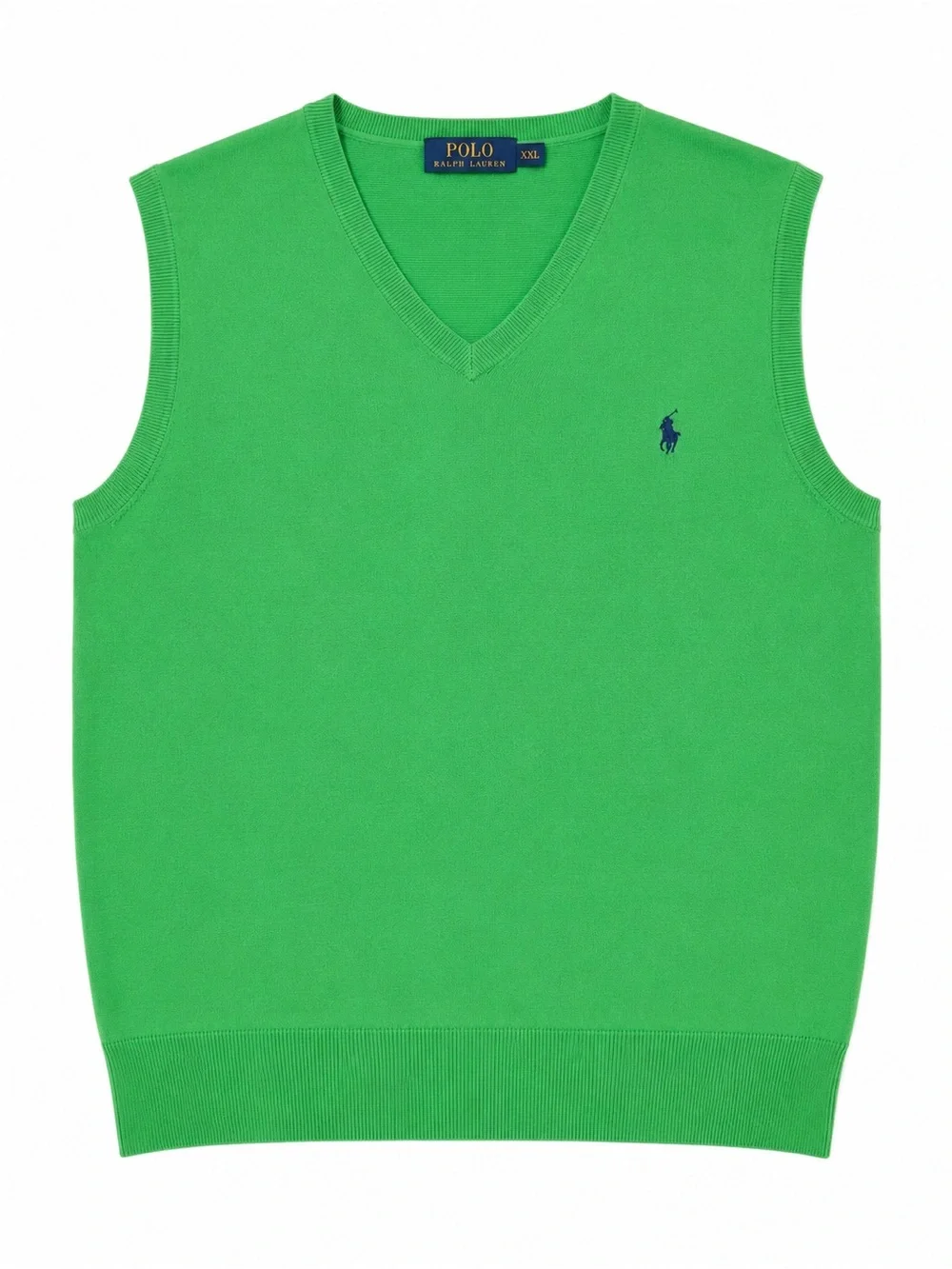 Polo Ralph Lauren Lime Green Pima Cotton Sweater Vest XXL Preppy Golf